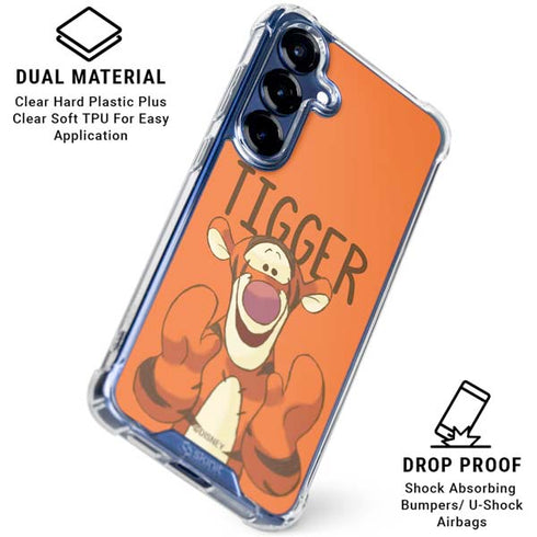 Disney Winnie the Pooh Tigget Portrait Galaxy S25 Clear Case